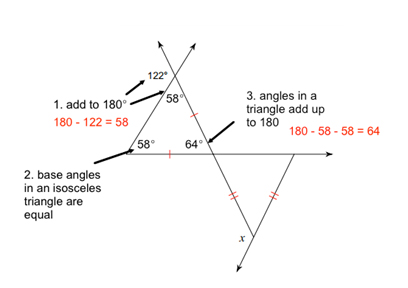 isosceles and equilateral triangles algebra worksheet