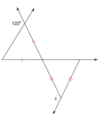 equilateral and isosceles triangles worksheet find x