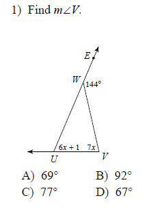 Exterior Angle Theorem - Formula & Examples